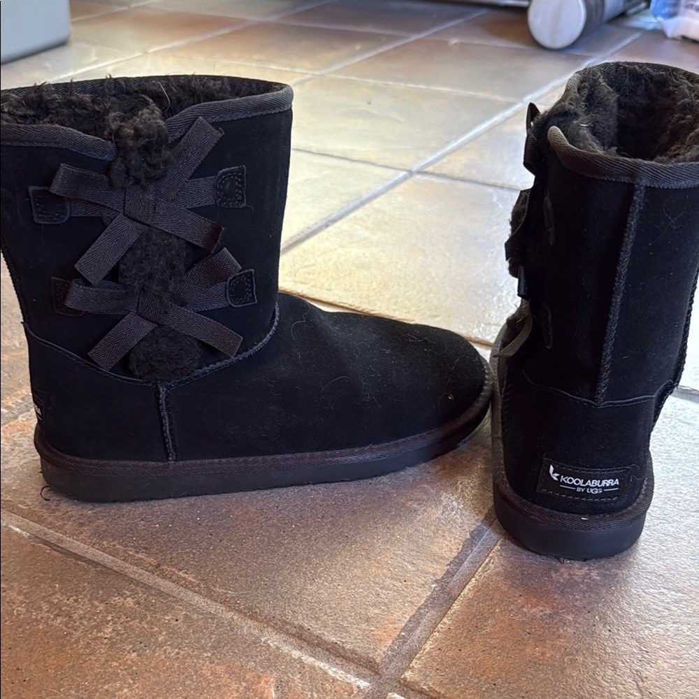 Koolaburra Kids Black Suede Boots